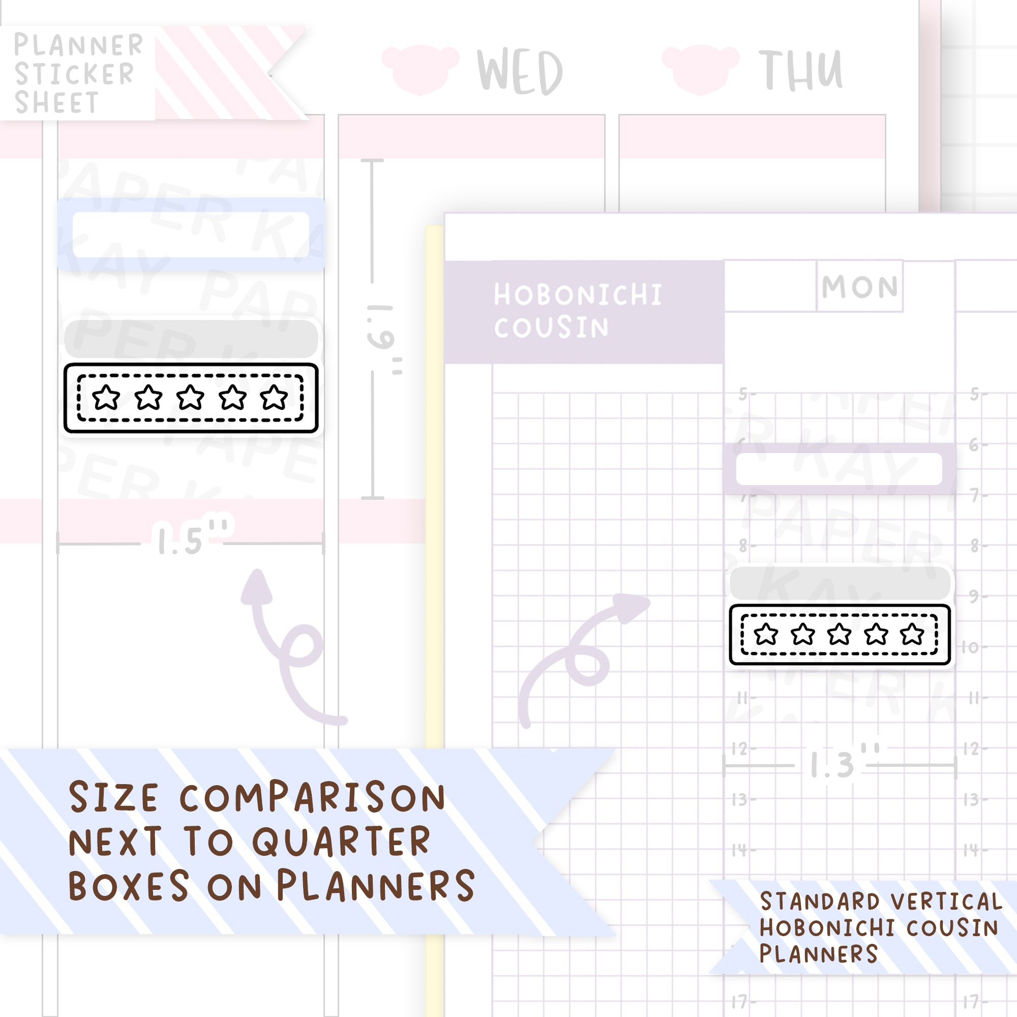 Blank Star Review Tracker Sticker Sheet