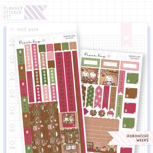 Winter Cafe Hobonichi Weeks Sticker Kit
