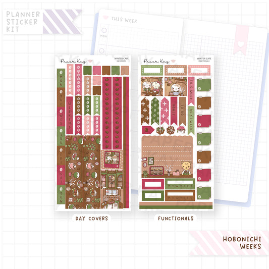 Winter Cafe Hobonichi Weeks Sticker Kit