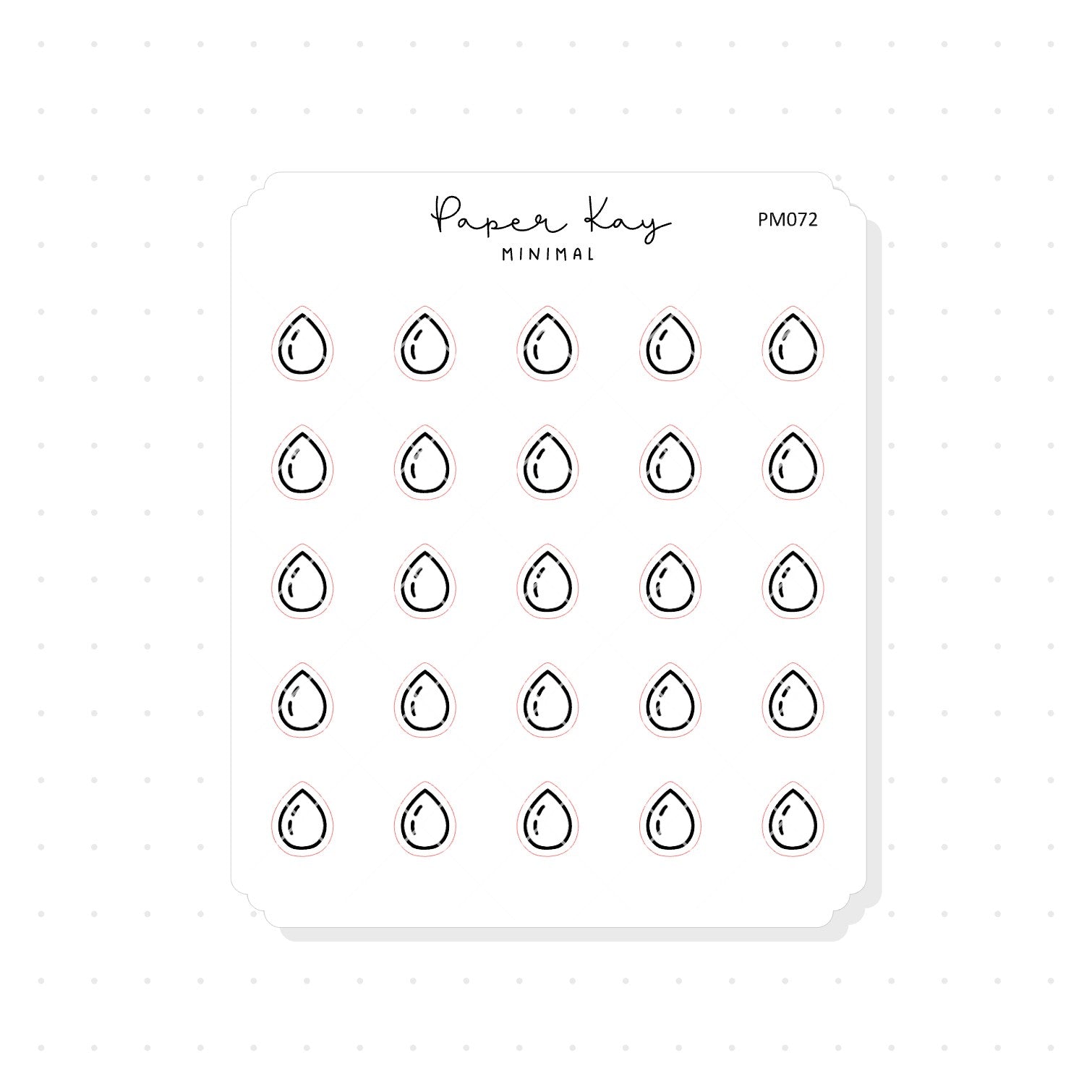 (PM072) Hydrate - Tiny Minimal Icon Stickers