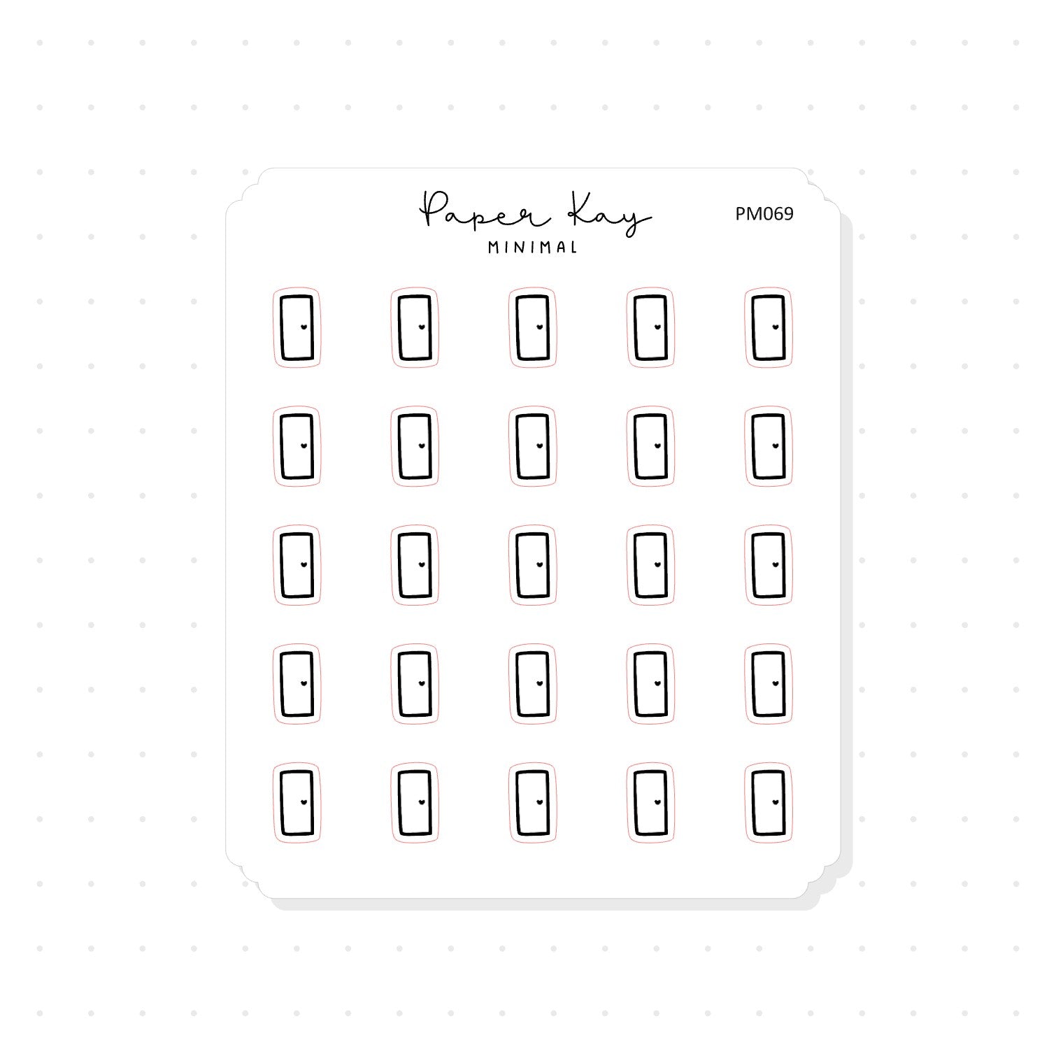 (PM069) Hobonichi/PP Weeks Weekly Planner - Tiny Minimal Icon Stickers