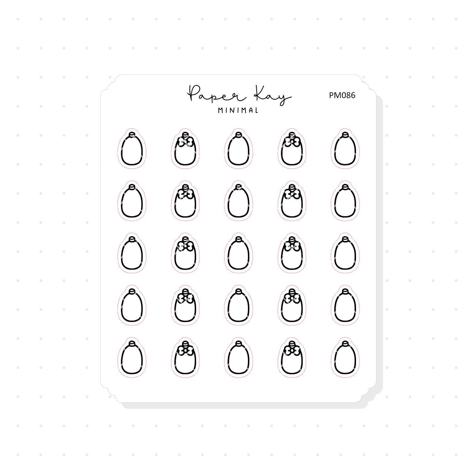 (PM086) Moisturiser - Tiny Minimal Icon Stickers