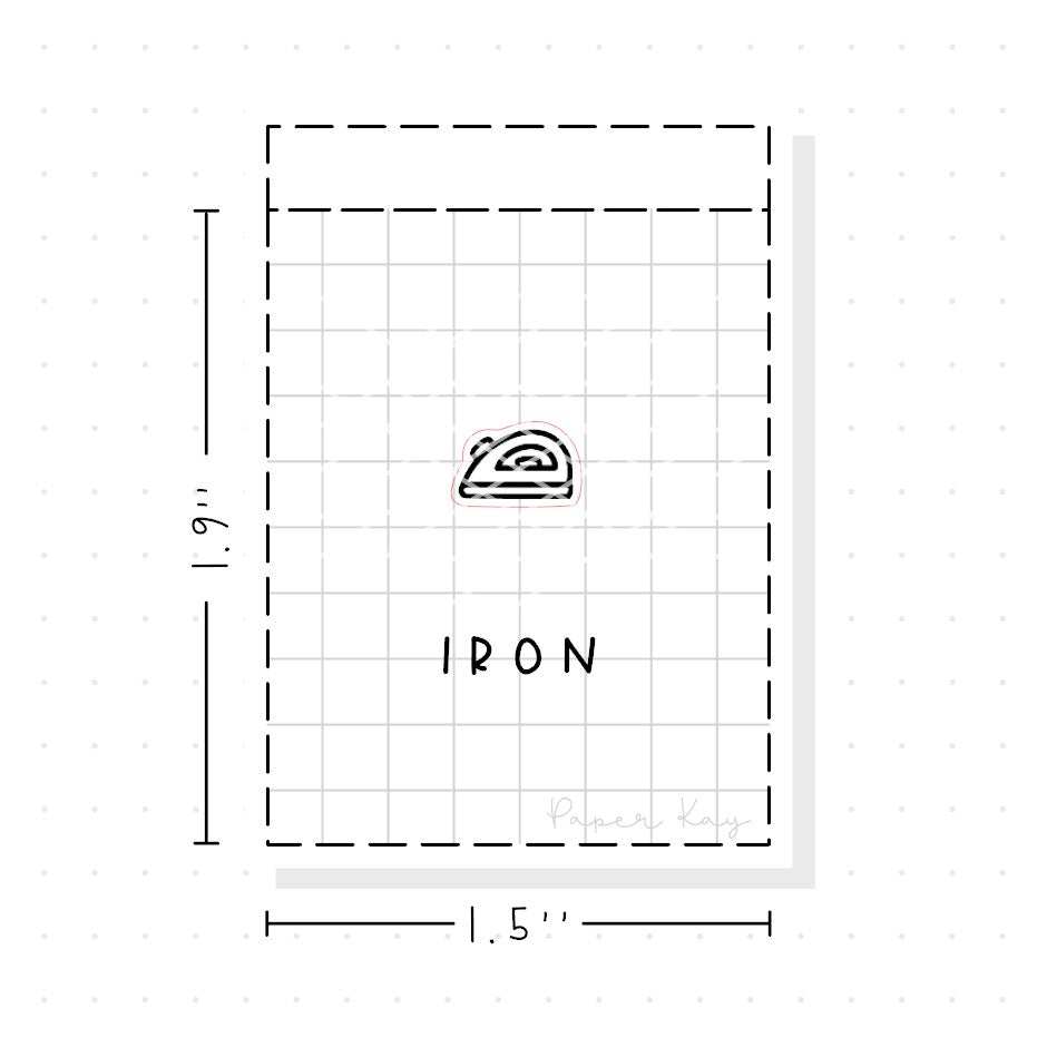 (PM177) Iron - Tiny Minimal Icon Stickers