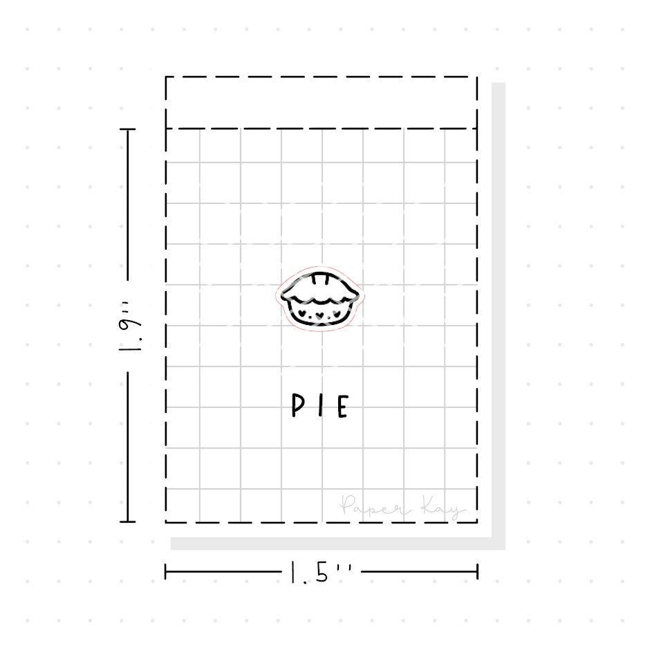 (PM183) Pie - Tiny Minimal Icon Stickers