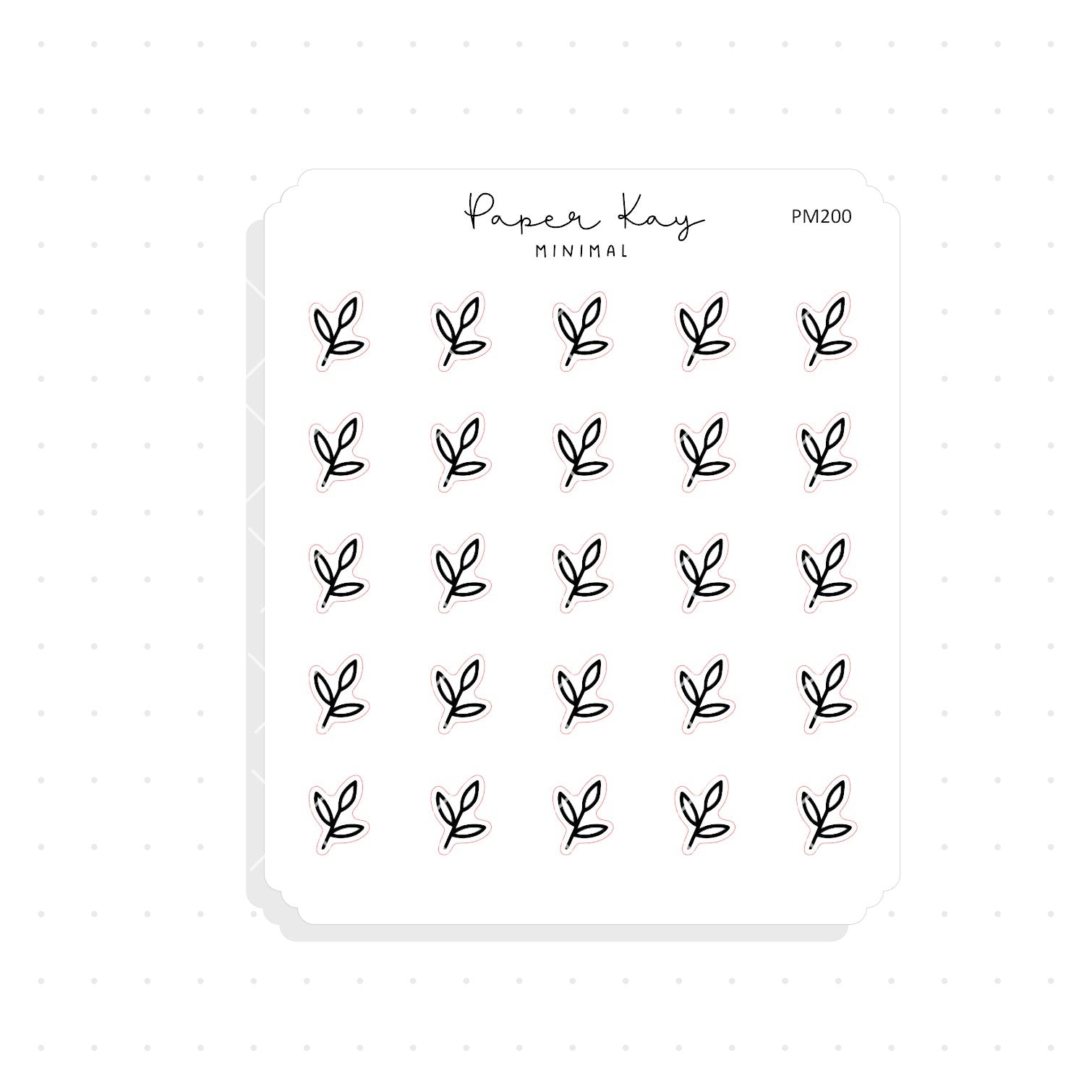(PM200) Plant - Tiny Minimal Icon Stickers