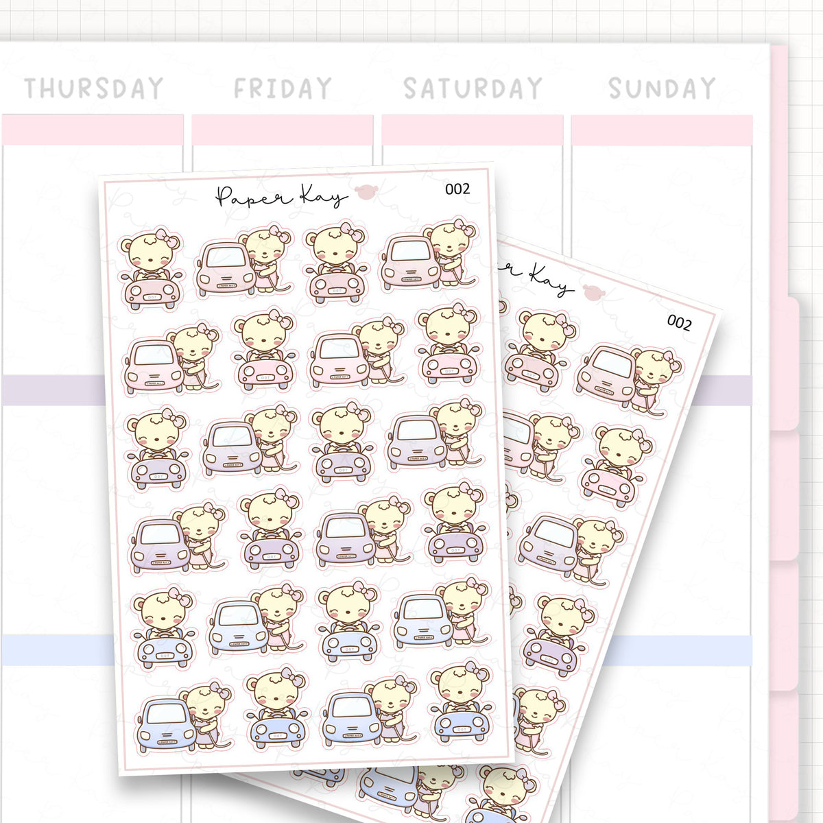 Car / Fill Up Sticker Sheet
