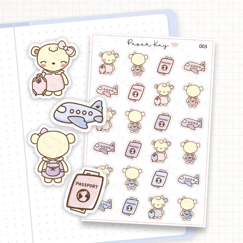 Holiday / Vacation / Travel Sticker Sheet