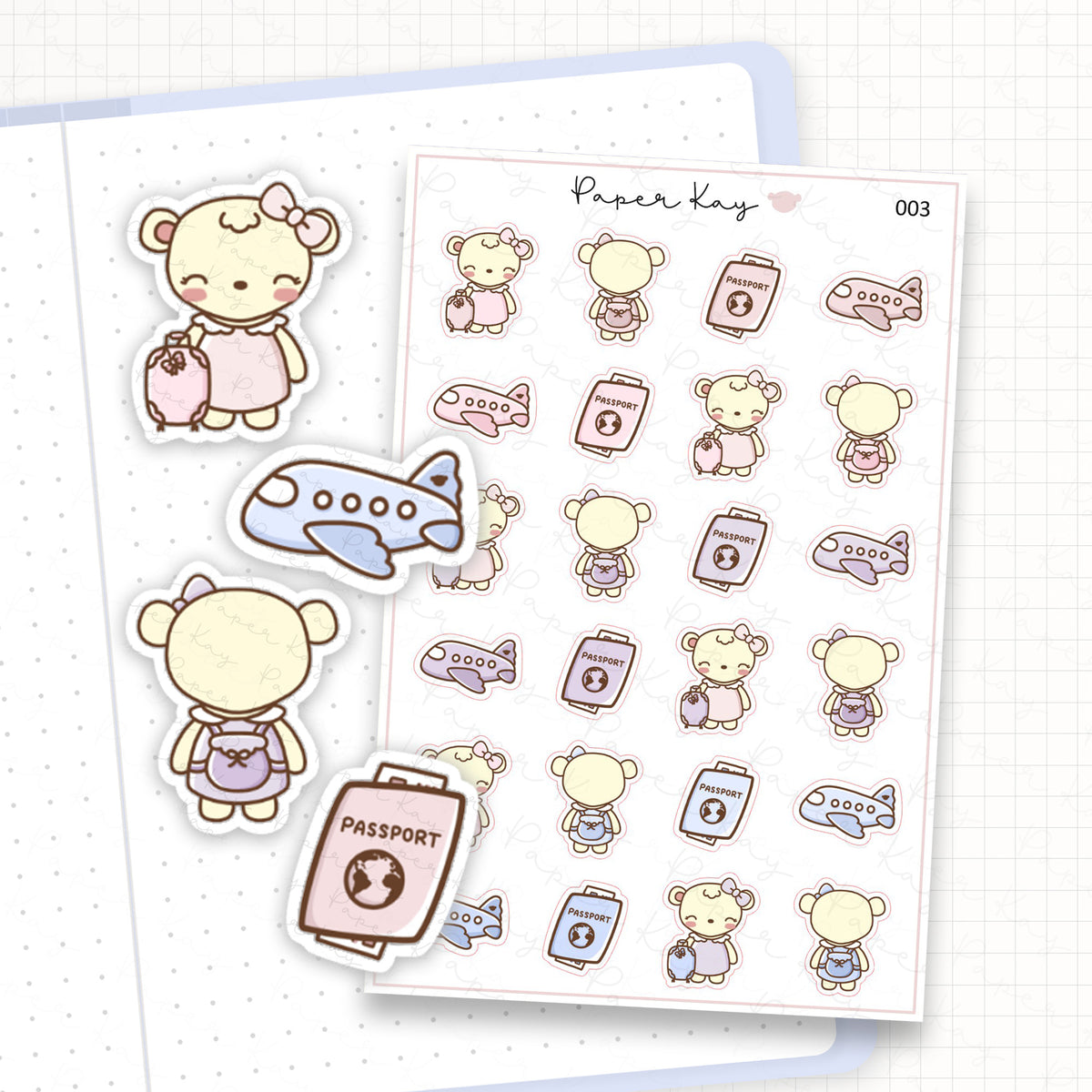 Holiday / Vacation / Travel Sticker Sheet