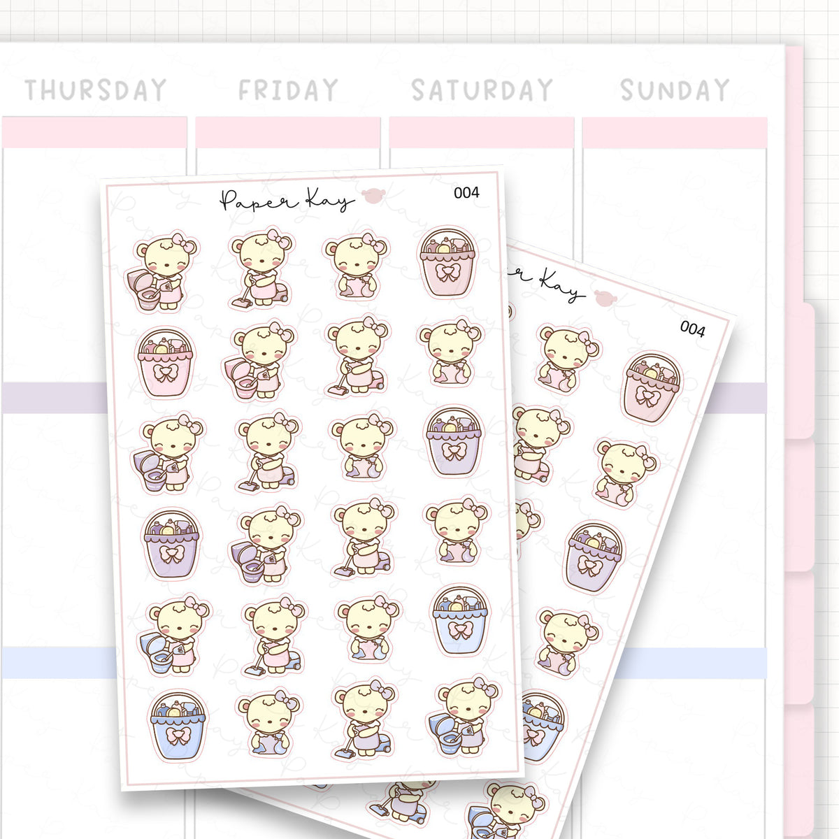 Cleaning Sticker Sheet