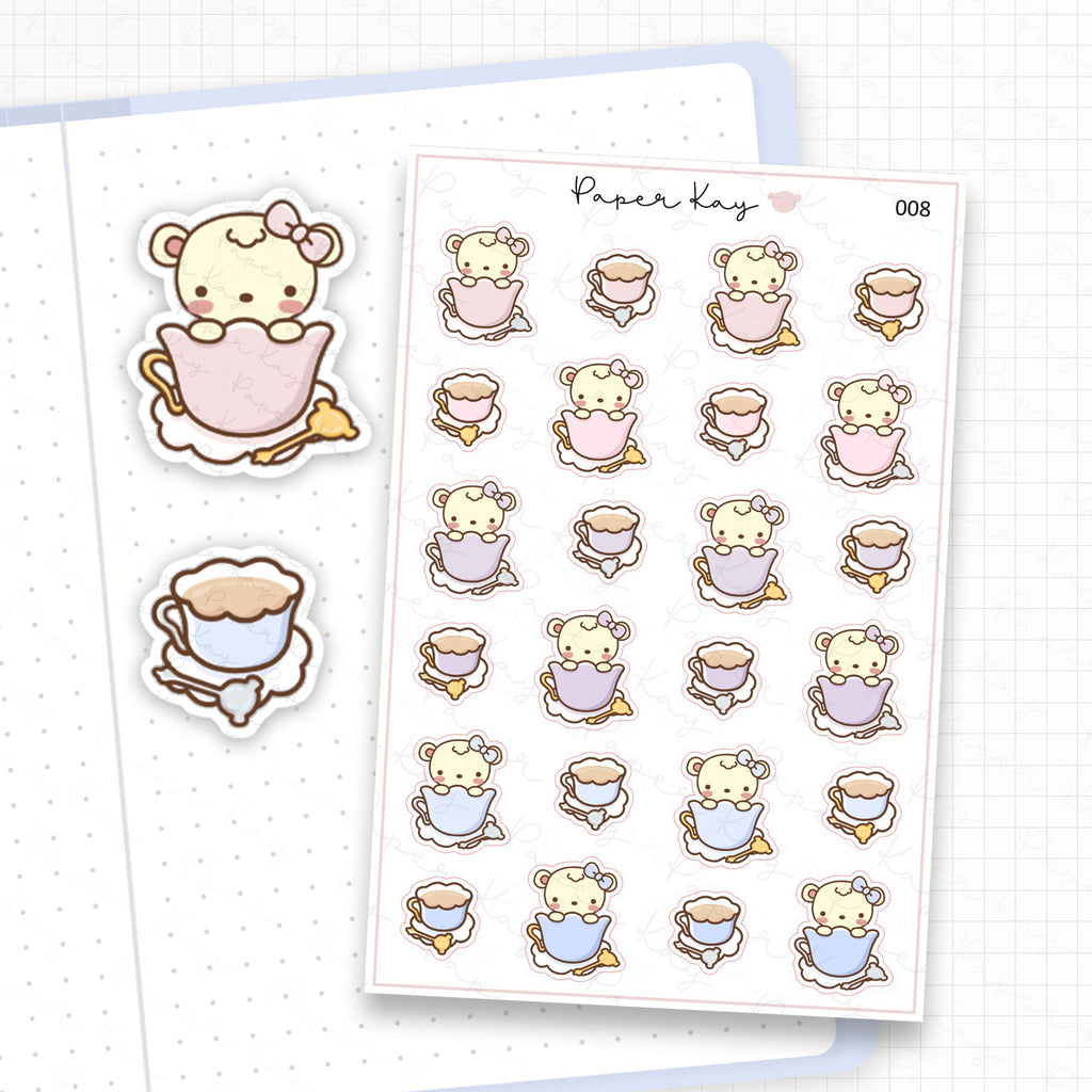 Tea Cup Sticker Sheet