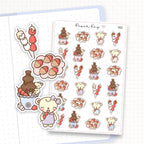 Strawberry Chocolate Fountain Sticker Sheet