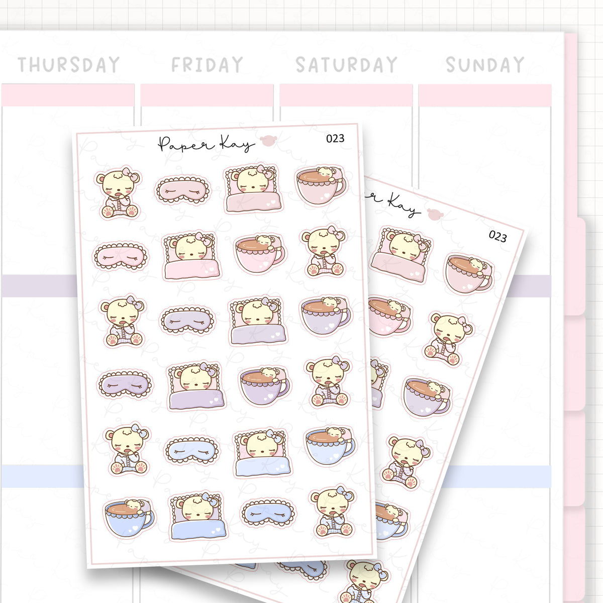 Sleepy Sticker Sheet
