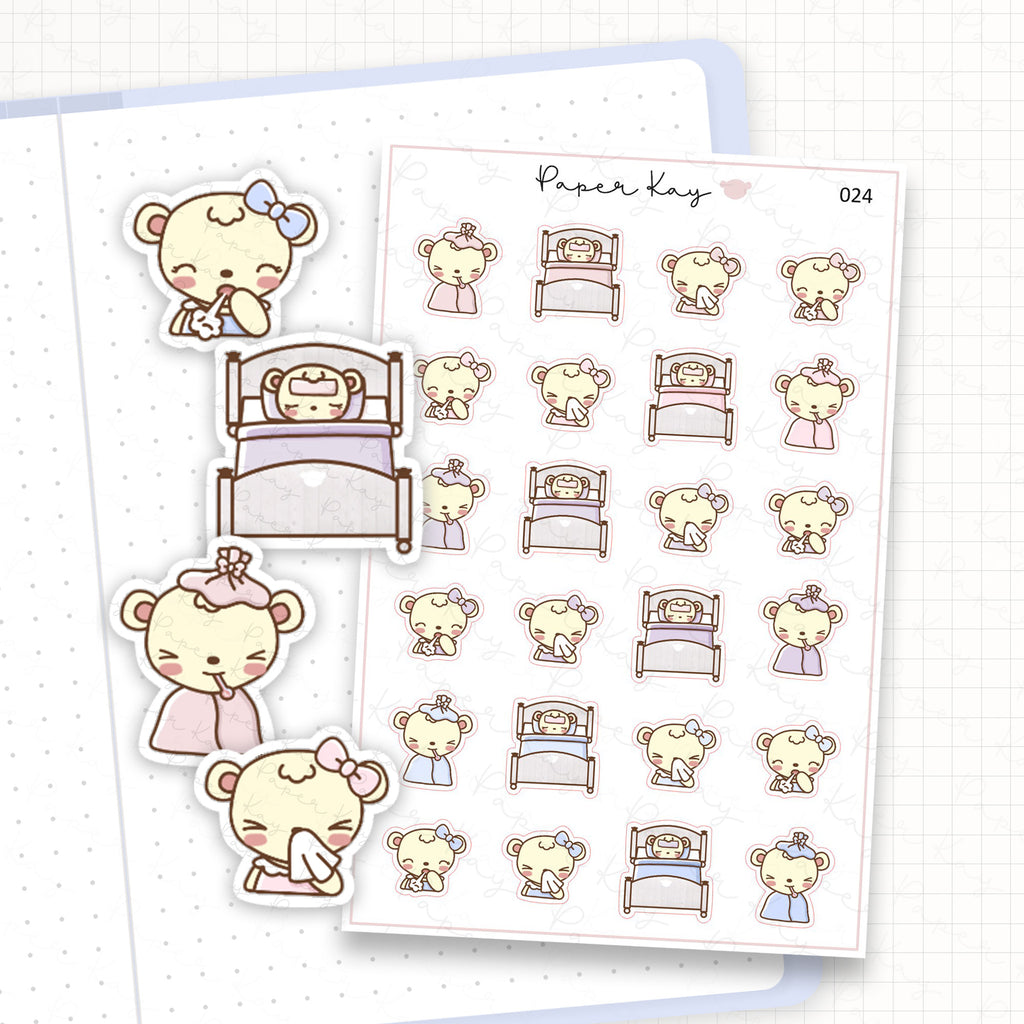 Sick Day Sticker Sheet