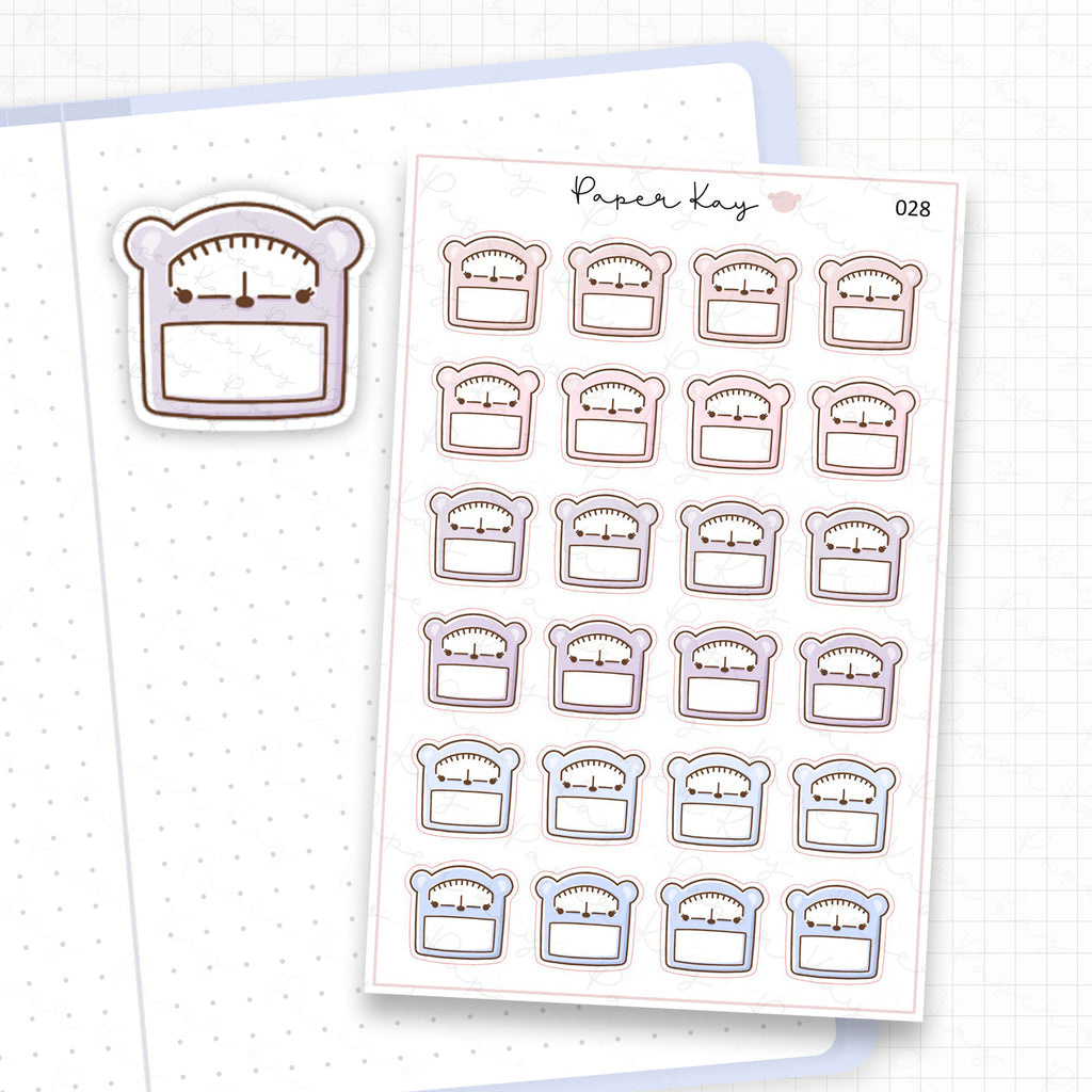 Zoomed in image of the doodles from a character planner sticker sheet.