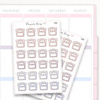 Sticker sheet product measurement.