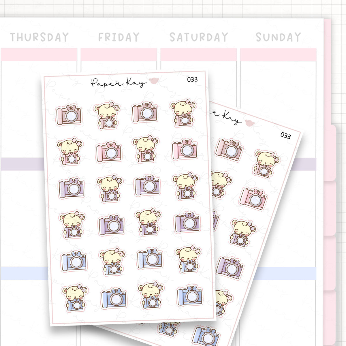 Camera Sticker Sheet
