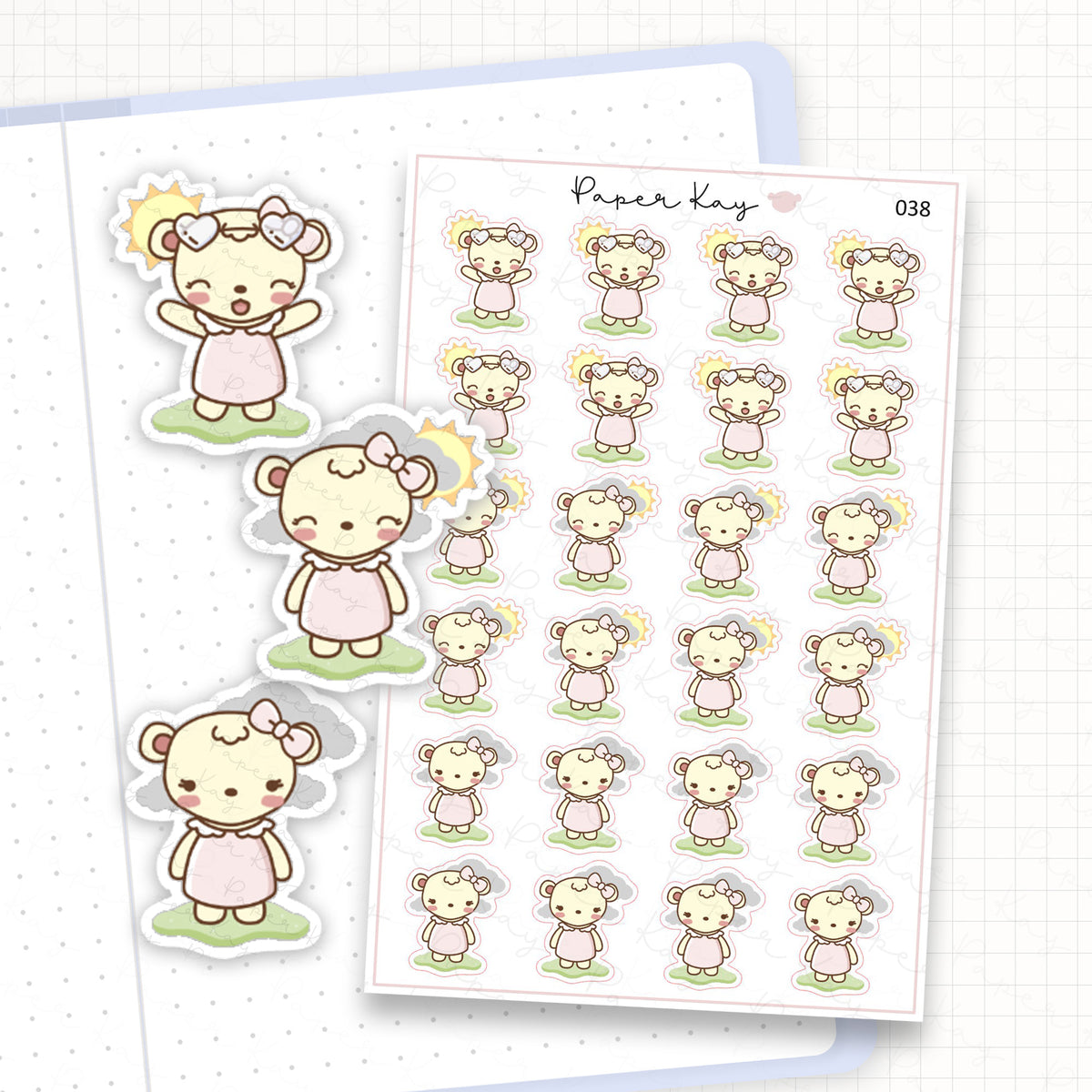 Sunny / Cloudy Weather Sticker Sheet