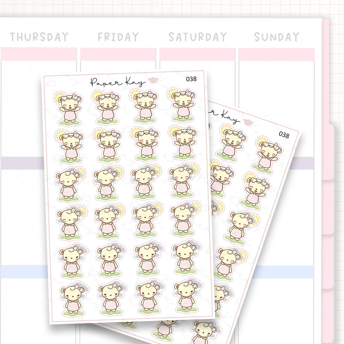 Sunny / Cloudy Weather Sticker Sheet