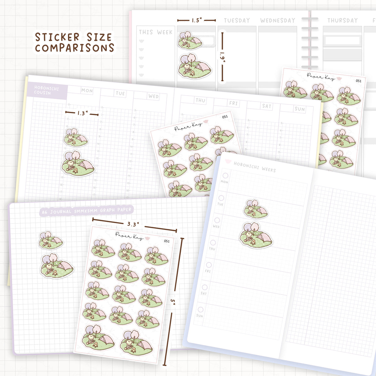 Camping Sticker Sheet