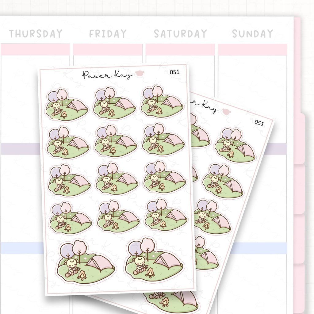 Camping Sticker Sheet