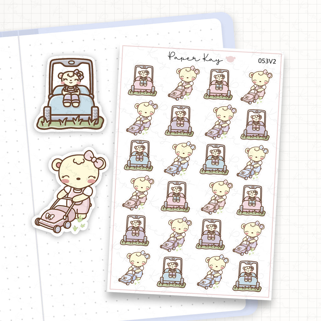 Zoomed in image of the doodles from a character planner sticker sheet.