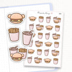 Fast Food / Burger / Fries Sticker Sheet