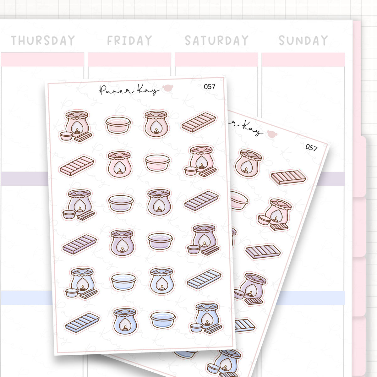 Sticker sheet product measurement.