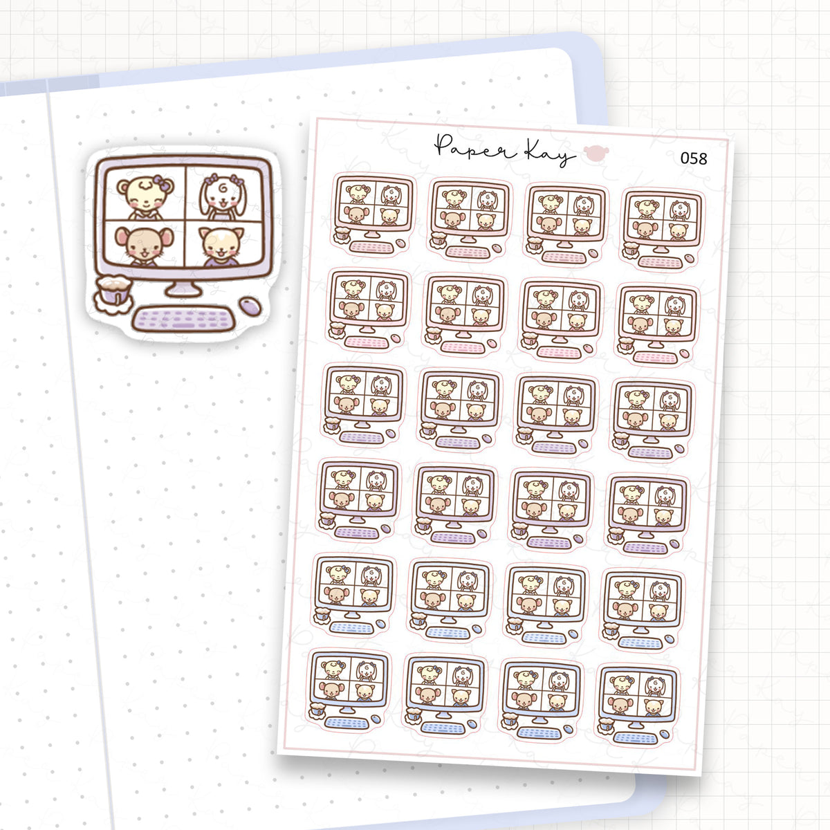 Video Call Sticker Sheet