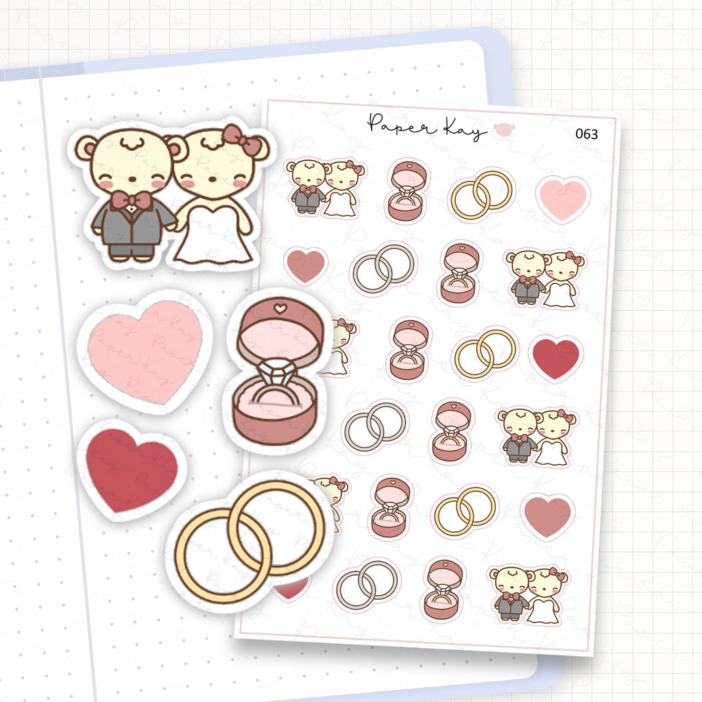 Wedding / Engagement Sticker Sheet