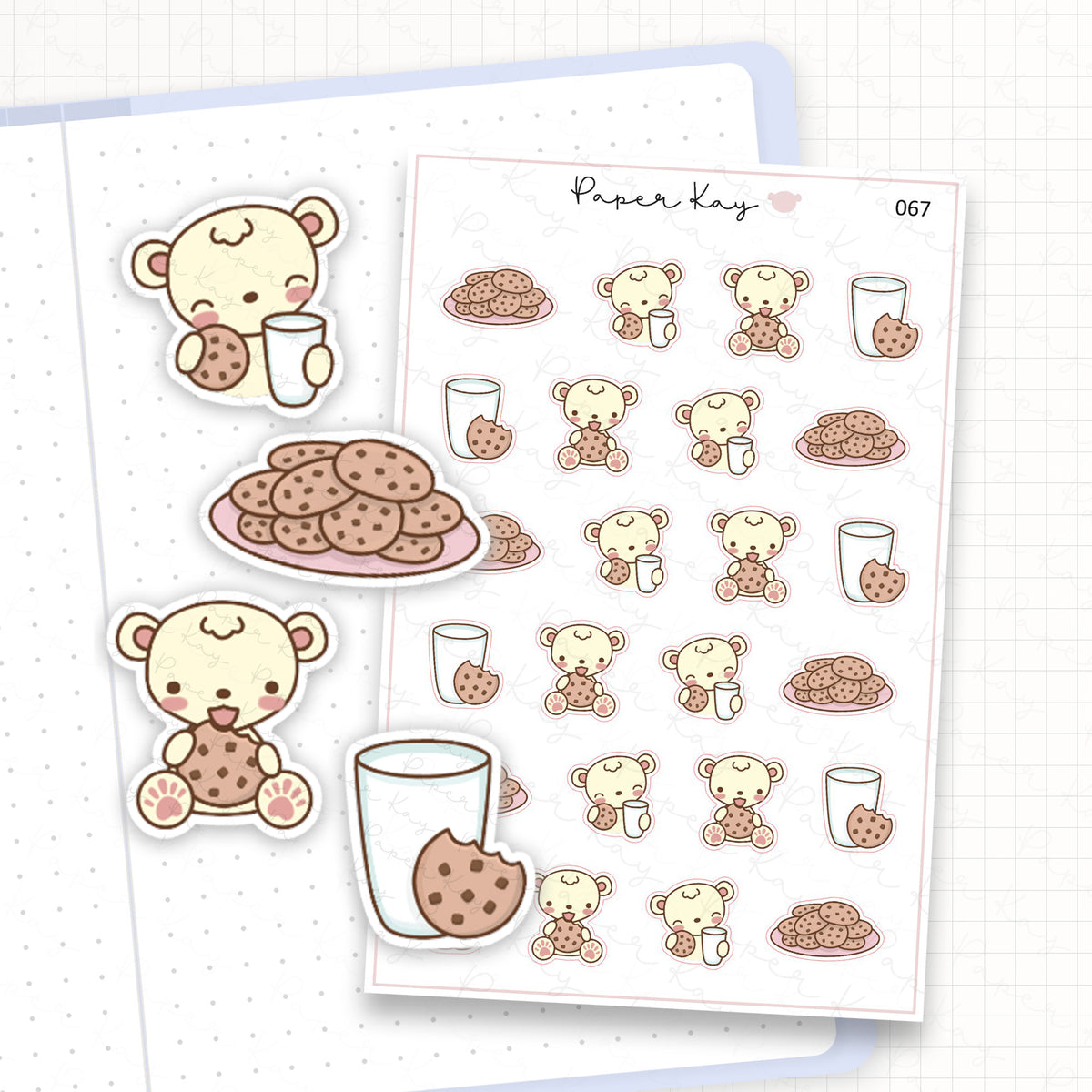 Milk and Cookies Sticker Sheet