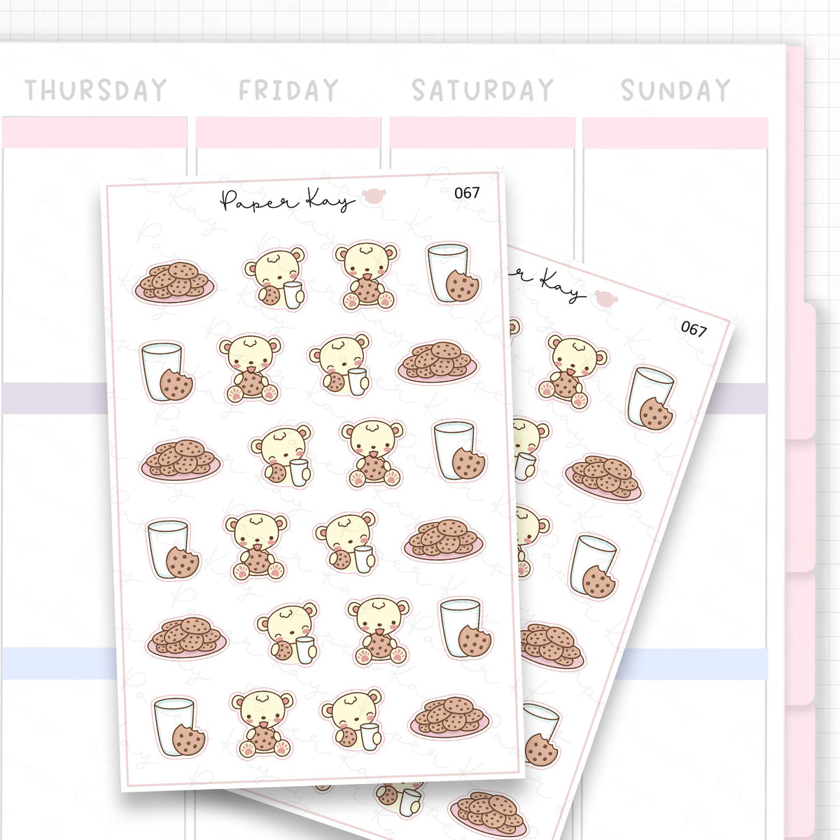 Milk and Cookies Sticker Sheet