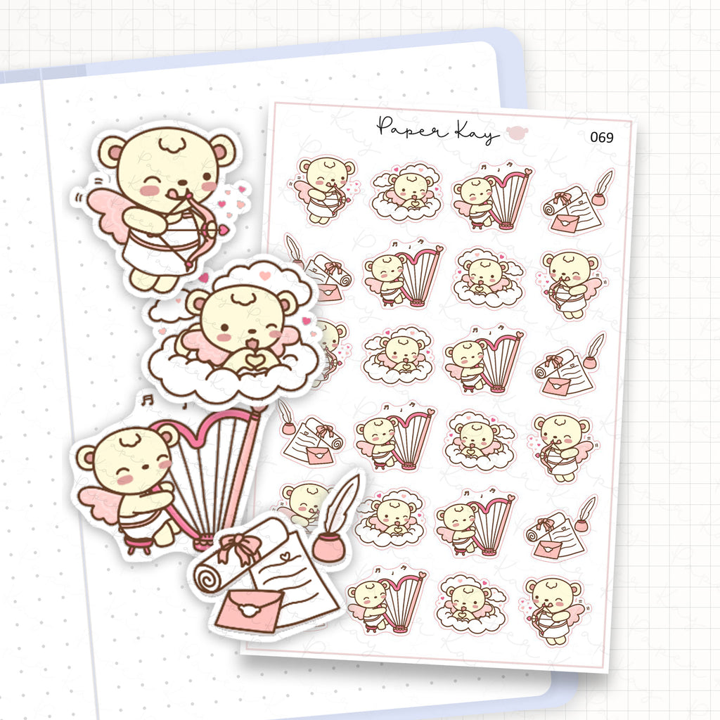 Cupid, Love Sticker Sheet