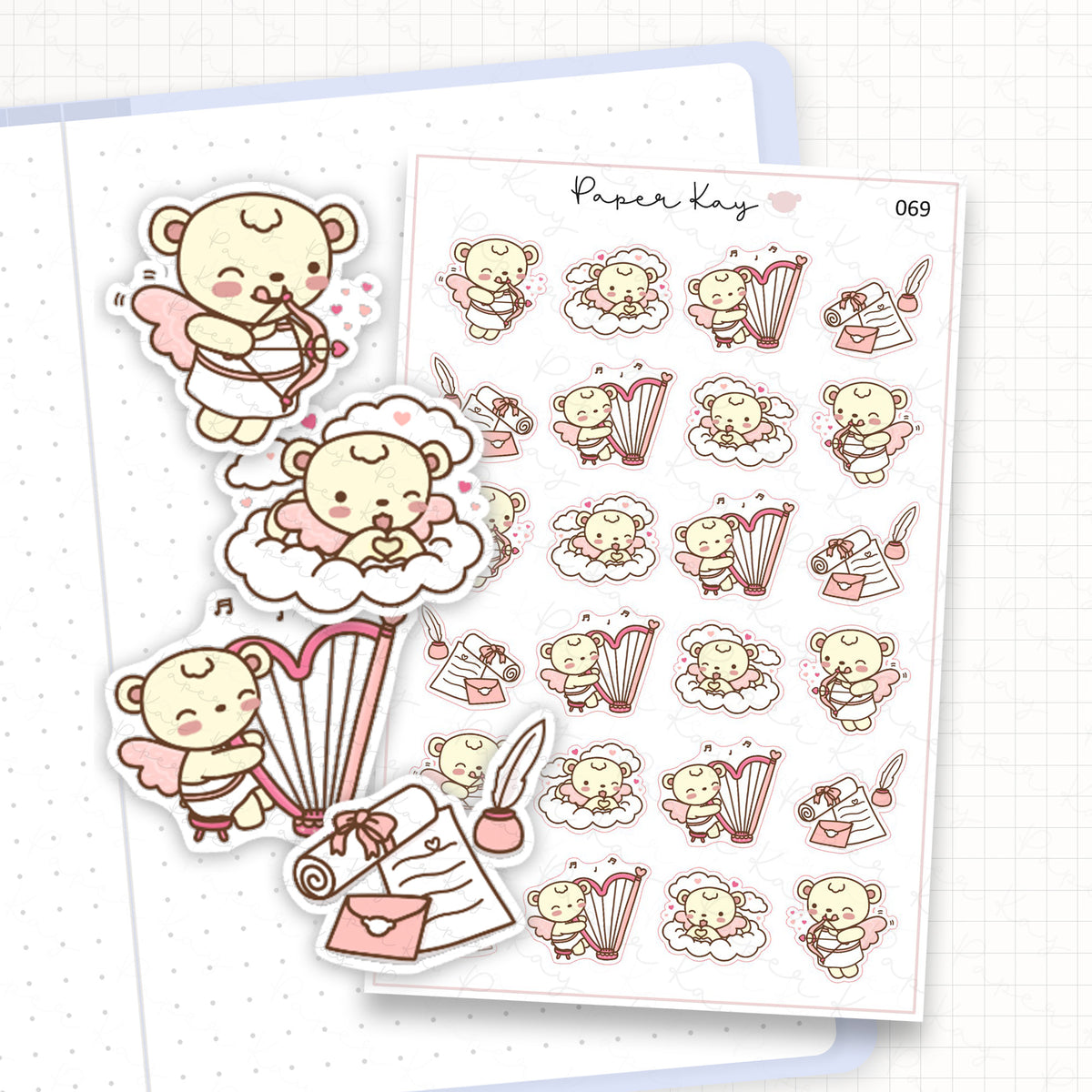 Cupid, Love Sticker Sheet