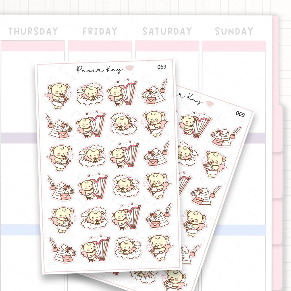Cupid, Love Sticker Sheet