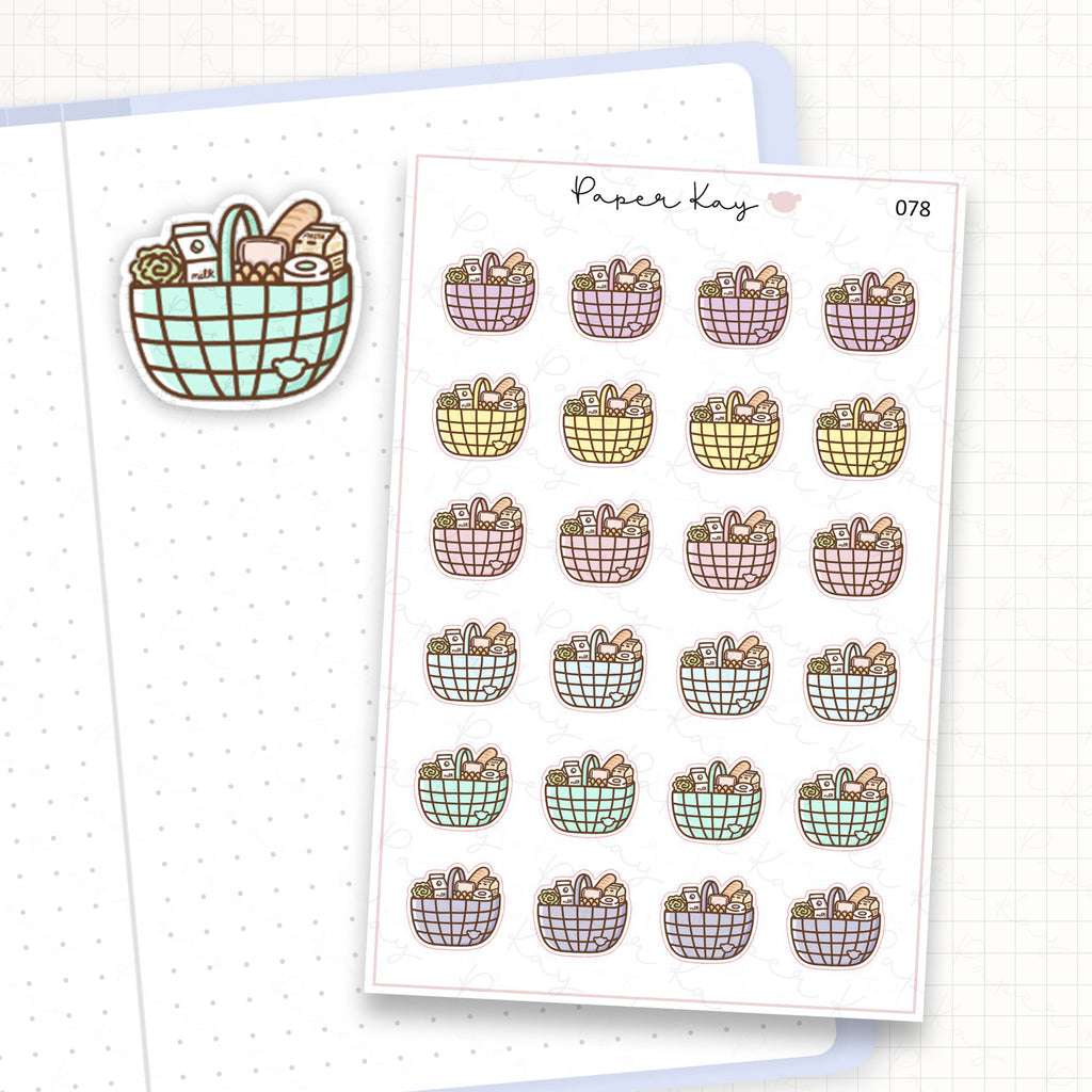 Food Shop / Grocery Shopping Sticker Sheet