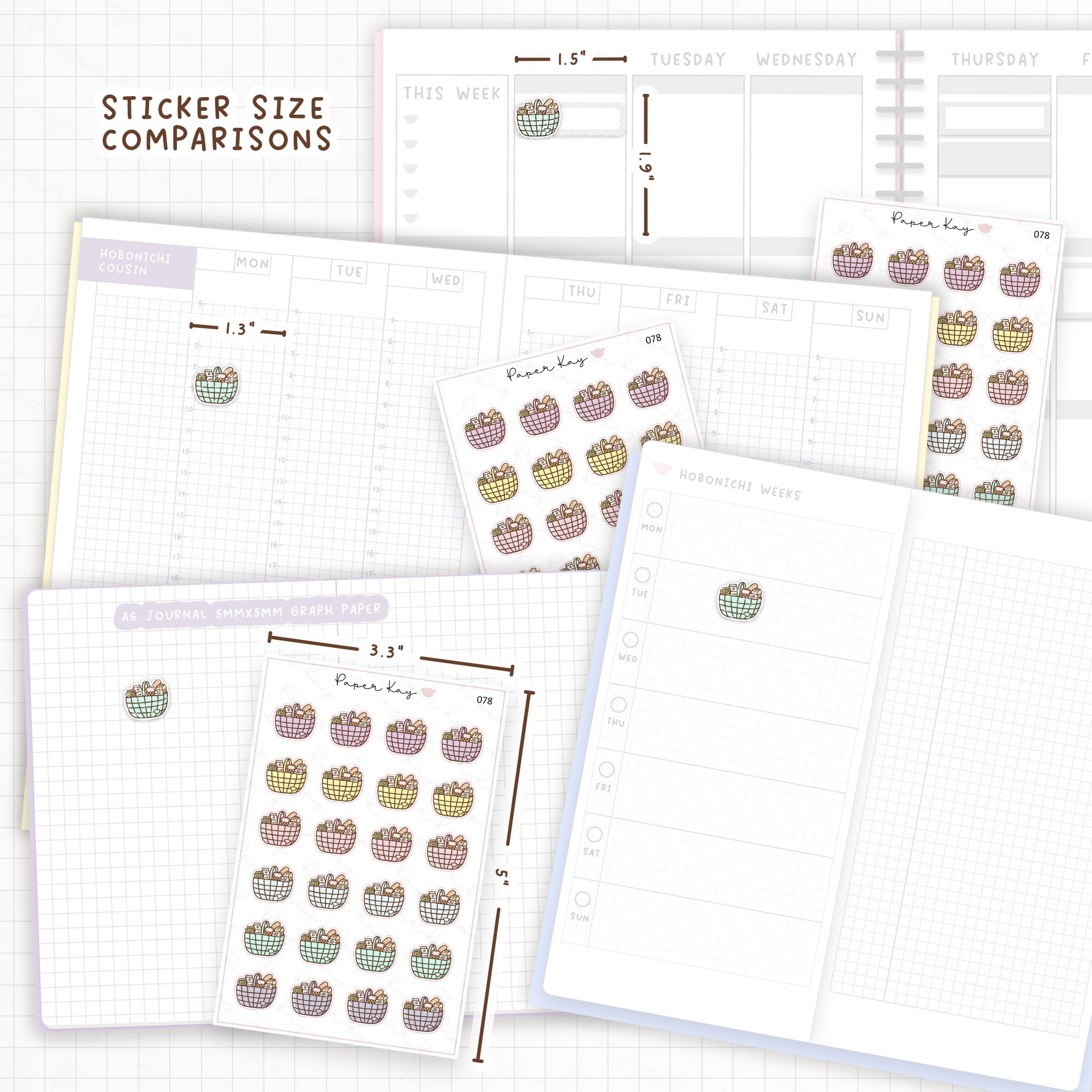 Food Shop / Grocery Shopping Sticker Sheet