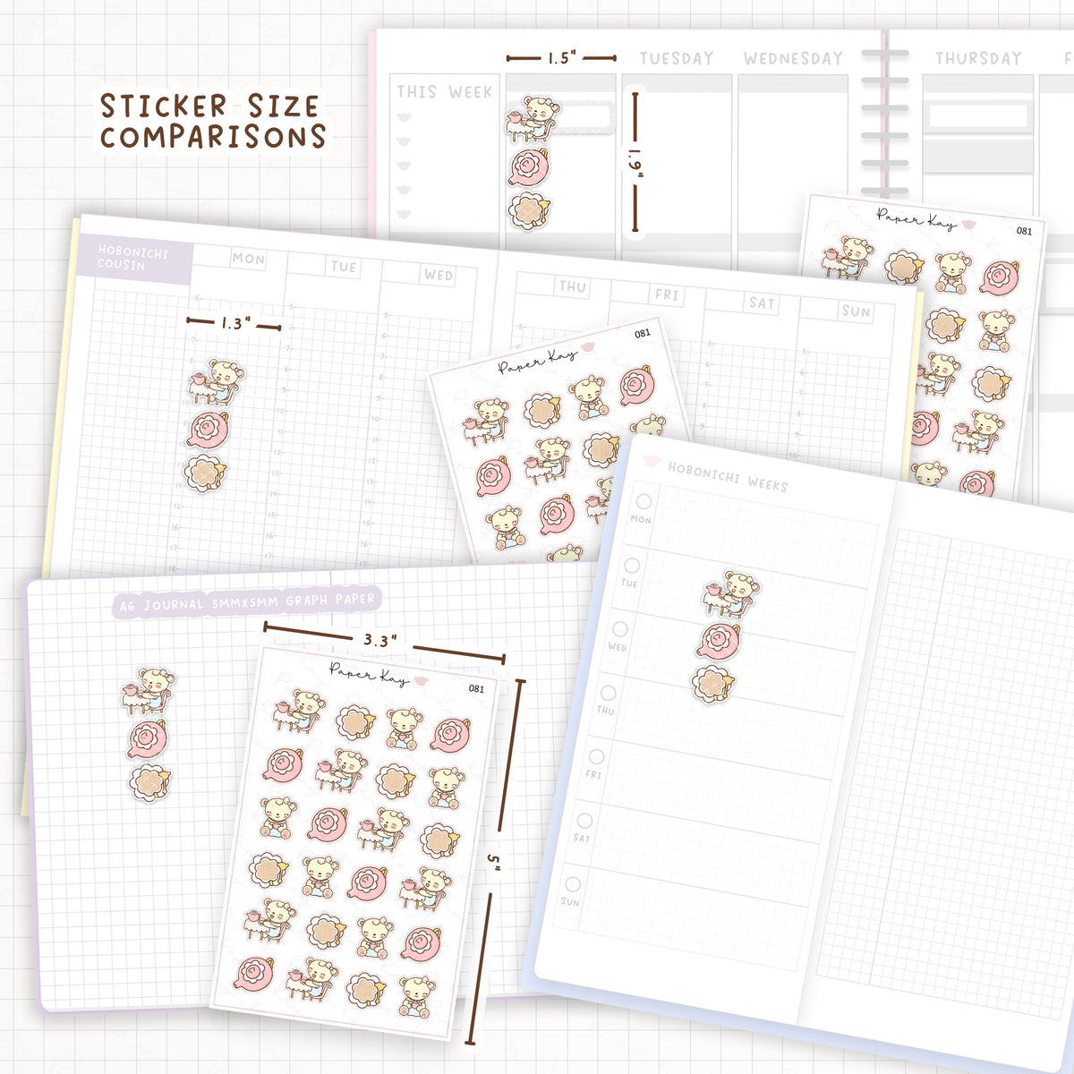 Tea Cup and Pot Sticker Sheet
