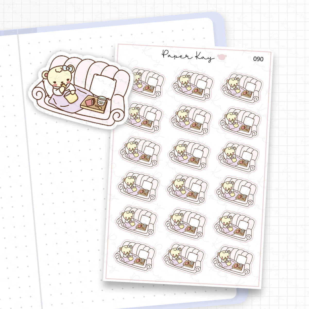 Couch Potato / Snacking Sticker Sheet