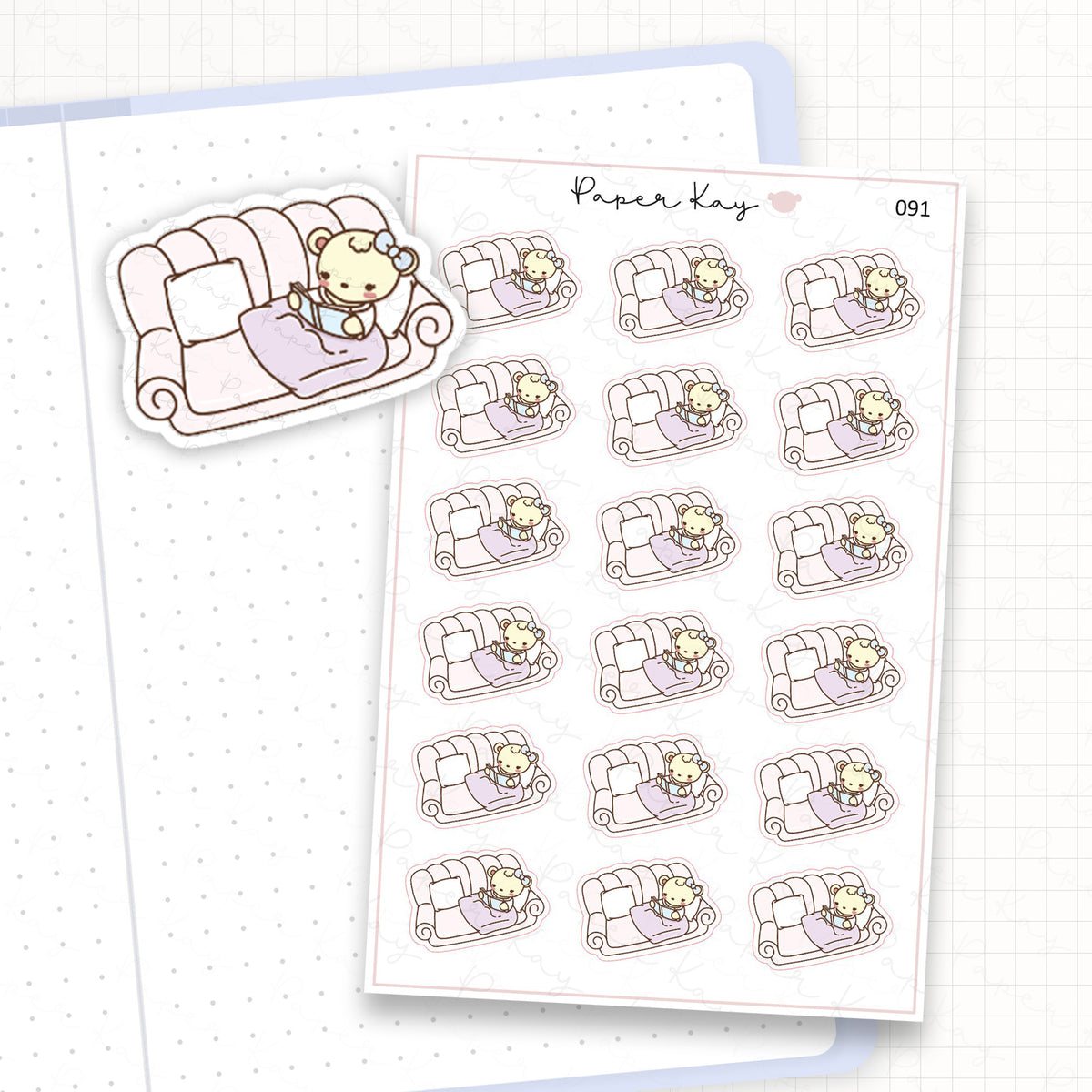 Cosy Reading Sticker Sheet