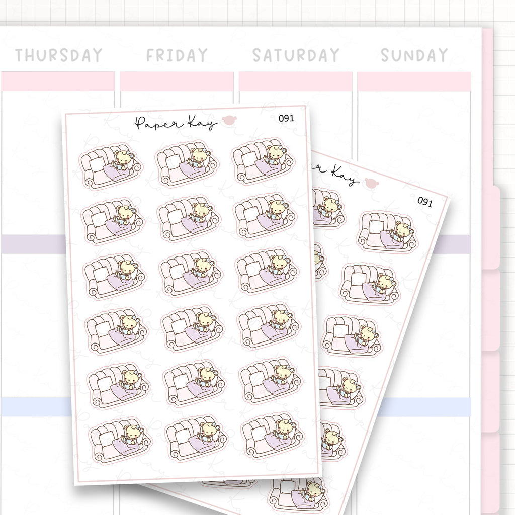 Cosy Reading Sticker Sheet
