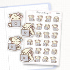Zoomed in image of the doodles from a character planner sticker sheet.