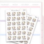 Sticker sheet product measurement.