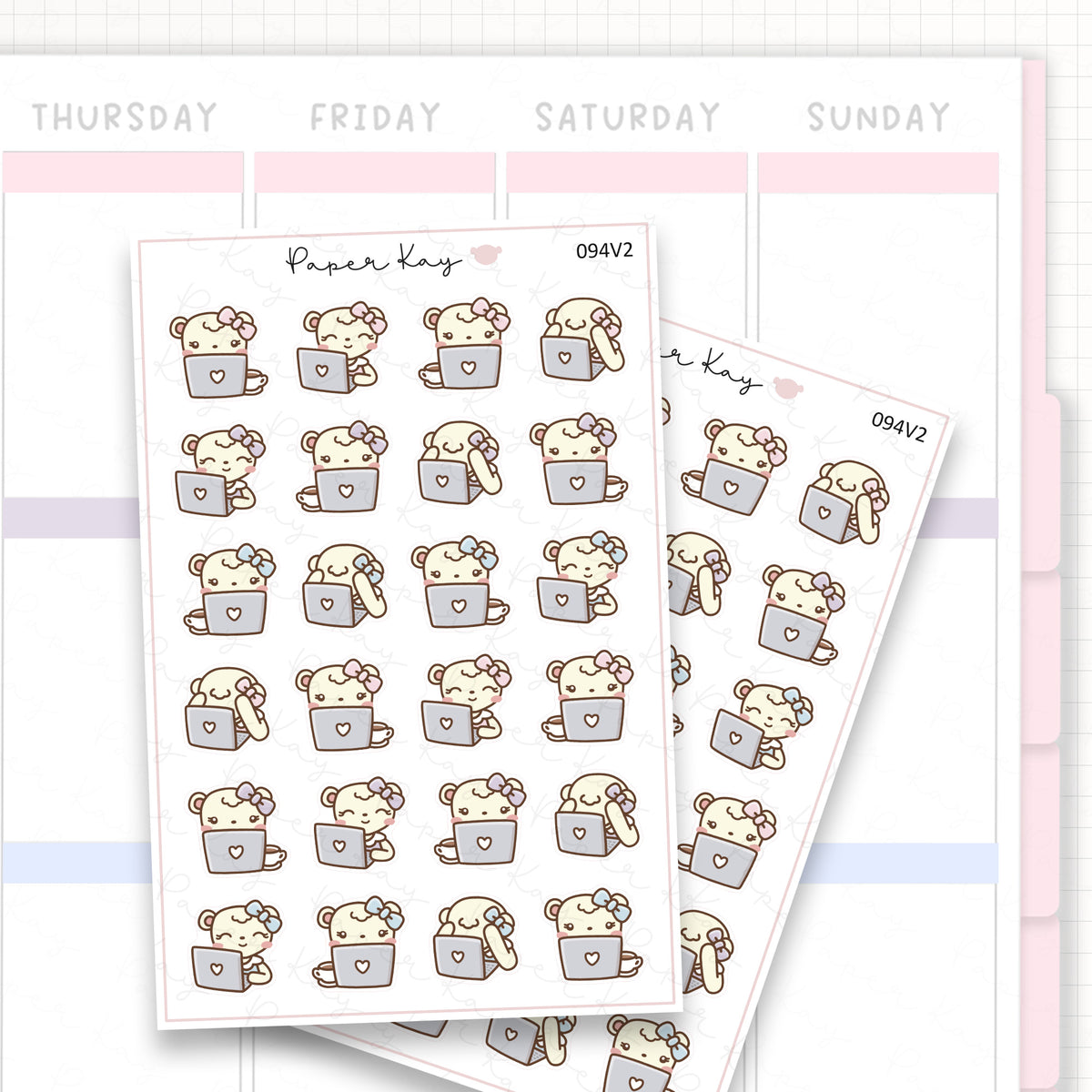 Sticker sheet product measurement.