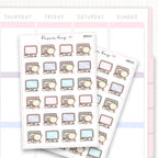 Sticker sheet product measurement.