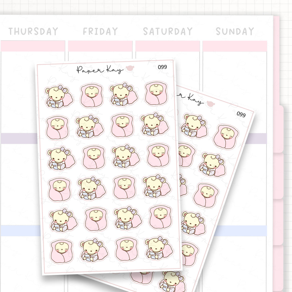 Cosy / Lazy Day Sticker Sheet