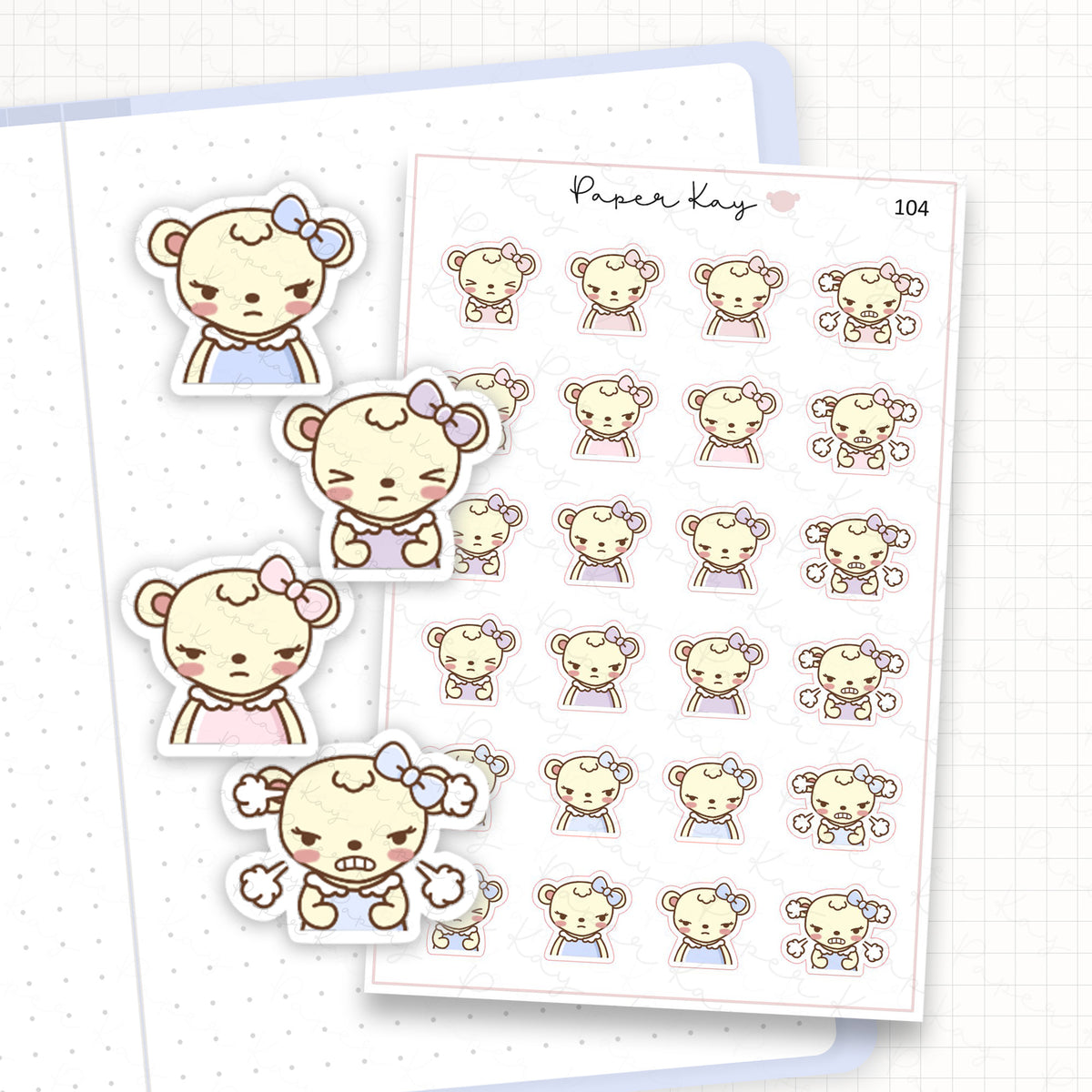 Frustrated / Angry Mood Sticker Sheet