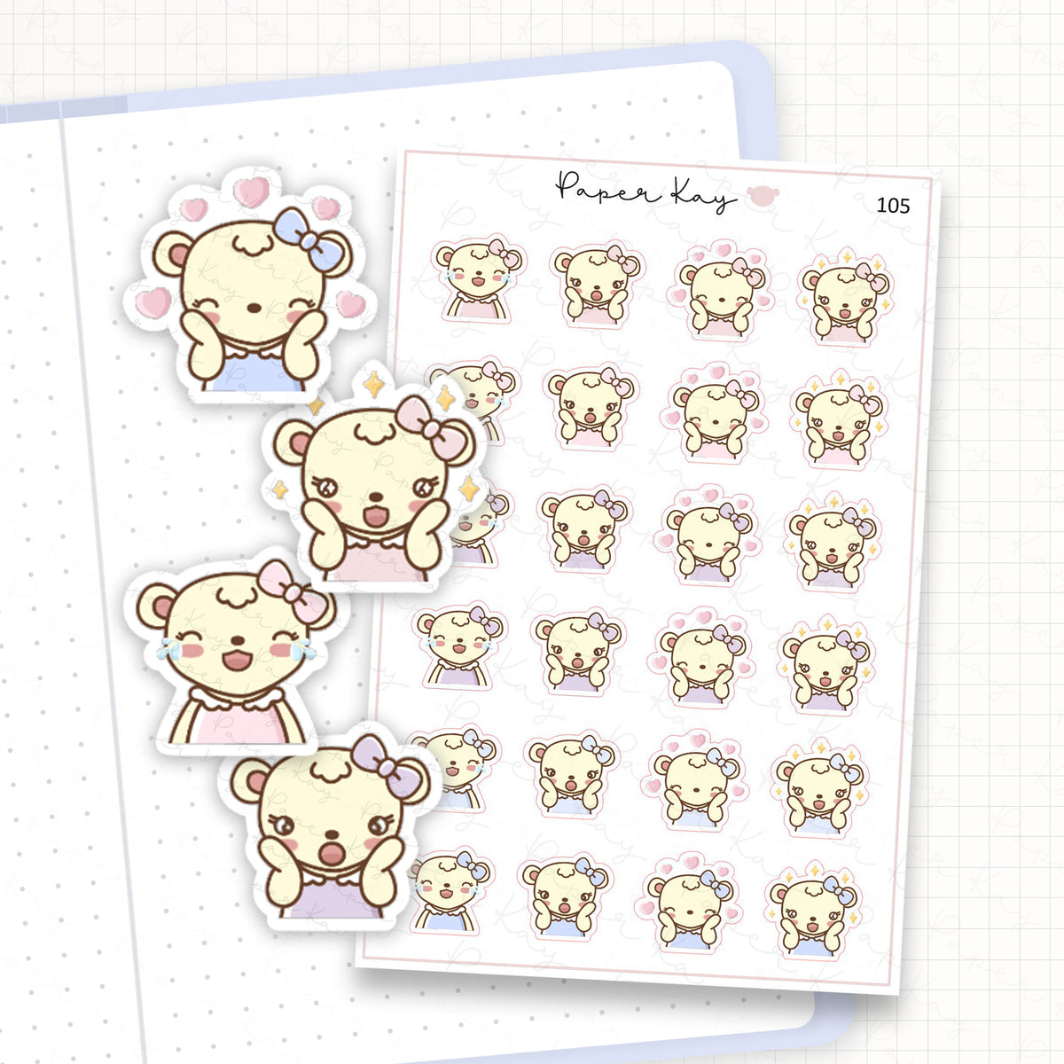 Loved / Delighted / Joyful Mood Sticker Sheet