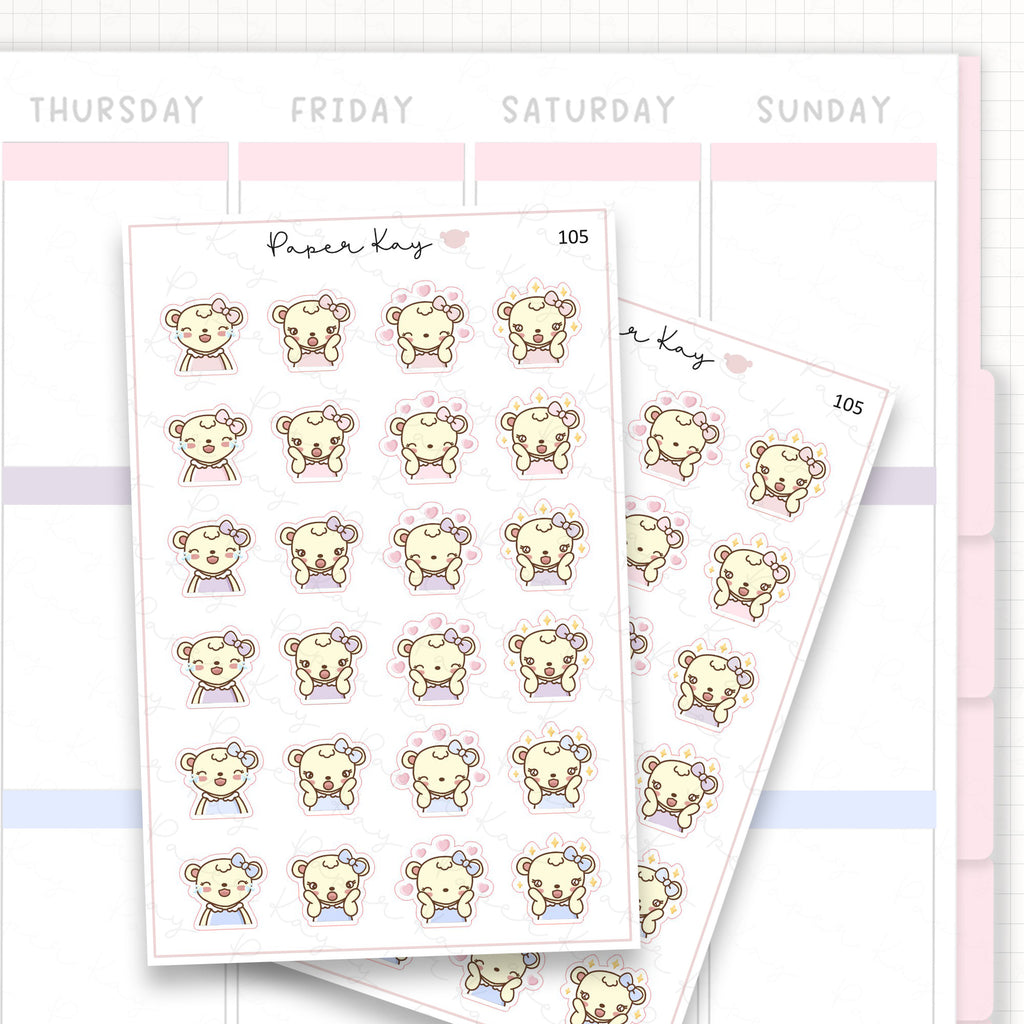 Loved / Delighted / Joyful Mood Sticker Sheet