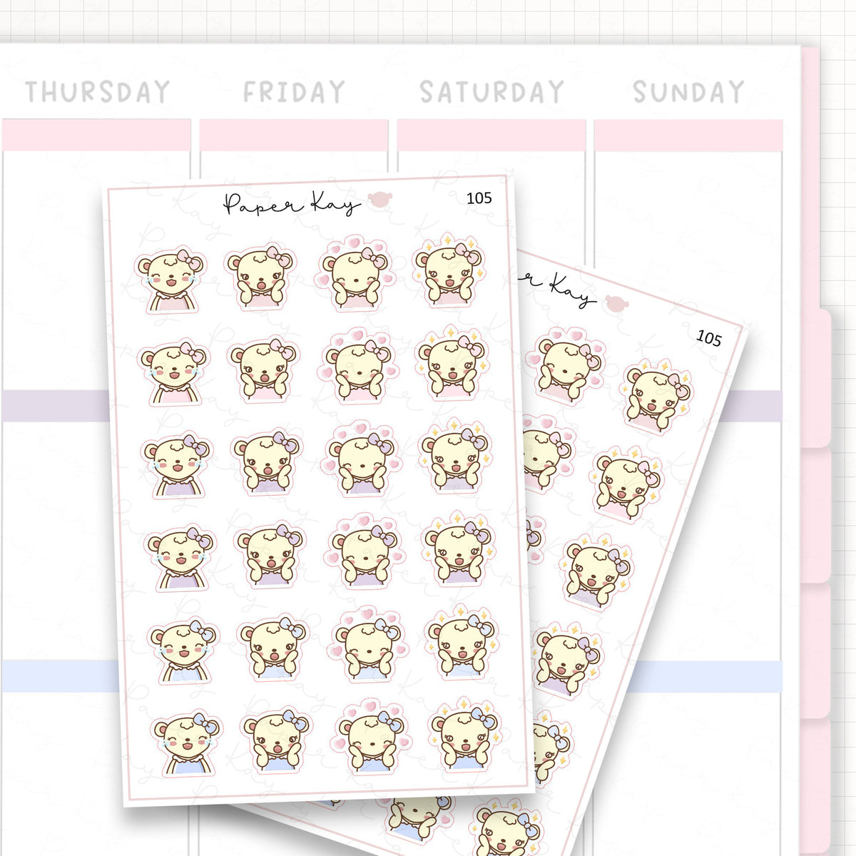 Loved / Delighted / Joyful Mood Sticker Sheet