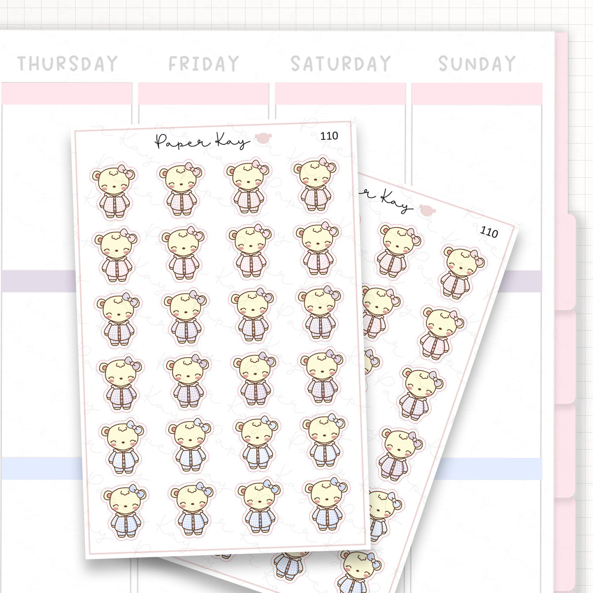 PJ / Pyjama Day Sticker Sheet